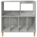 vidaXL Lemezjátszó állvány Betonszürke 82 x 39,5 x 82,5 cm Szerelt Fa