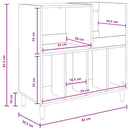 vidaXL Lemezjátszó állvány Betonszürke 82 x 39,5 x 82,5 cm Szerelt Fa