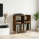 vidaXL Lemezjátszó állvány Füstös Tölgy 82 x 39,5 x 82,5 cm Szerelt Fa