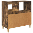 vidaXL Lemezjátszó állvány Füstös Tölgy 82 x 39,5 x 82,5 cm Szerelt Fa