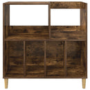 vidaXL Lemezjátszó állvány Füstös Tölgy 82 x 39,5 x 82,5 cm Szerelt Fa