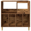 vidaXL Lemezjátszó állvány Tölgyfa 82 x 39,5 x 82,5 cm Szerelt Fa