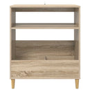 vidaXL Lemezjátszó állvány Sonoma Tölgy 71 x 39,5 x 83 cm Szerelt Fa