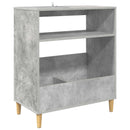 vidaXL Lemezjátszó állvány Betonszürke 71 x 39,5 x 83 cm Szerelt Fa