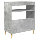 vidaXL Lemezjátszó állvány Betonszürke 71 x 39,5 x 83 cm Szerelt Fa