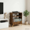 vidaXL Lemezjátszó állvány Füstös Tölgy 71 x 39,5 x 83 cm Szerelt Fa
