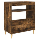 vidaXL Lemezjátszó állvány Füstös Tölgy 71 x 39,5 x 83 cm Szerelt Fa