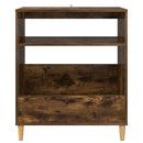 vidaXL Lemezjátszó állvány Füstös Tölgy 71 x 39,5 x 83 cm Szerelt Fa