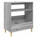 vidaXL Lemezjátszó állvány Szürke Sonoma 71 x 39,5 x 83 cm Szerelt Fa