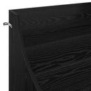 vidaXL Média Polcok Fekete Tölgy 70,5 x 46 x 112 cm Szerelt Fa