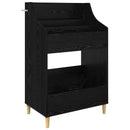 vidaXL Média Polcok Fekete Tölgy 70,5 x 46 x 112 cm Szerelt Fa