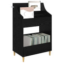 vidaXL Média Polcok Fekete Tölgy 70,5 x 46 x 112 cm Szerelt Fa