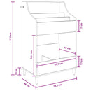 vidaXL Média Polcok Betonszürke 70,5 x 46 x 112 cm Szerelt Fa