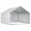 vidaXL Kacsakiszorító tetővel Ezüst 200 x 200 x 150 cm