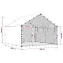 vidaXL Kacsakiszorító tetővel Ezüst 200 x 200 x 150 cm