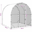 vidaXL Tyúkház Ezüst 200 x 200 x 200 cm Horganyzott Acél