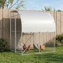 vidaXL Tyúkház Ezüst 200 x 200 x 215 cm Horganyzott Acél