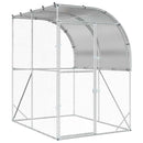 vidaXL Tyúkház Ezüst 200 x 200 x 215 cm Horganyzott Acél