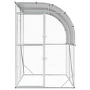 vidaXL Tyúkház Ezüst 200 x 200 x 215 cm Horganyzott Acél