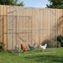 vidaXL Tyúkház Ezüst 200 x 200 x 215 cm Horganyzott Acél