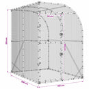 vidaXL Tyúkház Ezüst 200 x 200 x 215 cm Horganyzott Acél