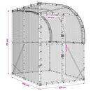 vidaXL Tyúkház Ezüst 200 x 200 x 215 cm Horganyzott Acél