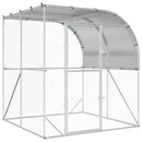 vidaXL Tyúkház Ezüst 200 x 200 x 215 cm Horganyzott Acél