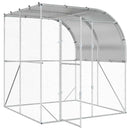 vidaXL Tyúkház Ezüst 200 x 200 x 215 cm Horganyzott Acél