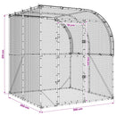 vidaXL Tyúkház Ezüst 200 x 200 x 215 cm Horganyzott Acél