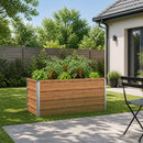 vidaXL Emelt kert ágyás Fa barna 100 x 40 x 55 cm