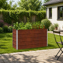 vidaXL Emelt kert ágyás Rozsdás 100 x 40 x 55 cm karton
