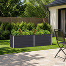vidaXL Emelt kert ágyás Antracitszürke 160 x 40 x 55 cm