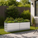 vidaXL Emelt kert ágyás Ezüst 160 x 40 x 55 cm horganyzott