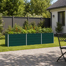 vidaXL Emelt kert ágyás Zöld 240 x 40 x 55 cm hidegen hengerelt acél