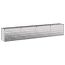 vidaXL Emelt kert ágyás Ezüst 320 x 40 x 55 cm horganyzott