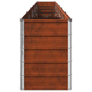 vidaXL Emelt kert ágyás Rozsdás 400 x 40 x 55 cm karton