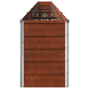 vidaXL Emelt kert ágyás Rozsdás 600 x 40 x 55 cm karton