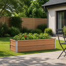 vidaXL Emelt kert ágyás Fa barna 100 x 40 x 24 cm
