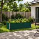 vidaXL Emelt kert ágyás Zöld 100 x 40 x 24 cm hidegen hengerelt acél