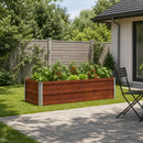 vidaXL Emelt kert ágyás Rozsdás 100 x 40 x 24 cm karton