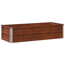 vidaXL Emelt kert ágyás Rozsdás 100 x 40 x 24 cm karton
