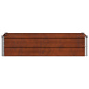 vidaXL Emelt kert ágyás Rozsdás 100 x 40 x 24 cm karton
