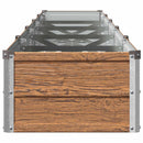 vidaXL Emelt kert ágyás Fa barna 400 x 40 x 24 cm