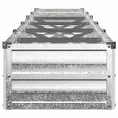 vidaXL Emelt kert ágyás Ezüst 400 x 40 x 24 cm horganyzott