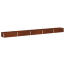 vidaXL Emelt kert ágyás Rozsdás 400 x 40 x 24 cm karton