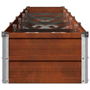 vidaXL Emelt kert ágyás Rozsdás 400 x 40 x 24 cm karton