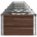 vidaXL Emelt kert ágyás Fekete 480 x 40 x 24 cm hidegen hengerelt acél