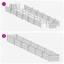 vidaXL Emelt kert ágyás Rozsdás 480 x 40 x 24 cm karton