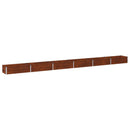 vidaXL Emelt kert ágyás Rozsdás 480 x 40 x 24 cm karton