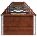 vidaXL Emelt kert ágyás Rozsdás 600 x 40 x 24 cm karton